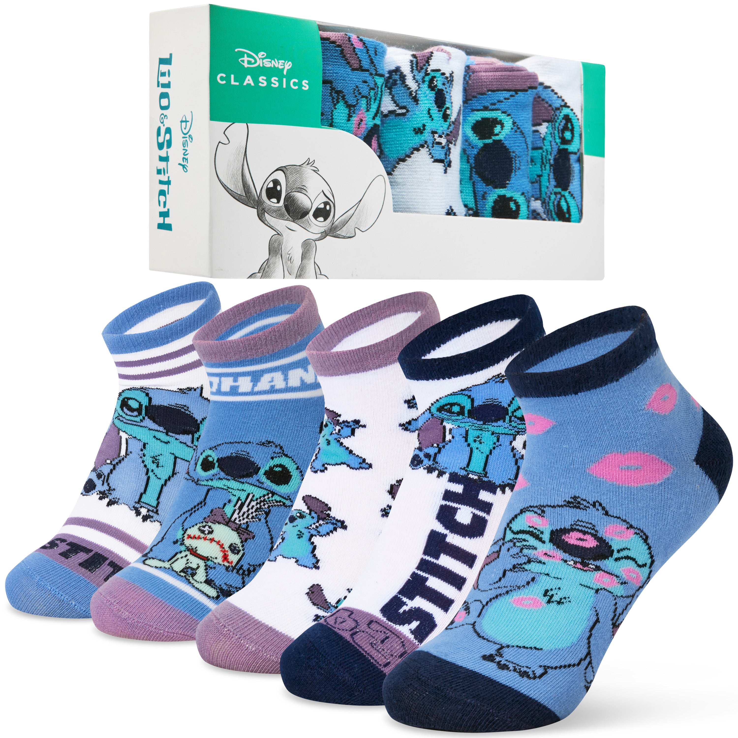 Disney Womens Ankle Socks, Soft and Breathable Socks Pack of 5 - Gifts for Her - Get Trend