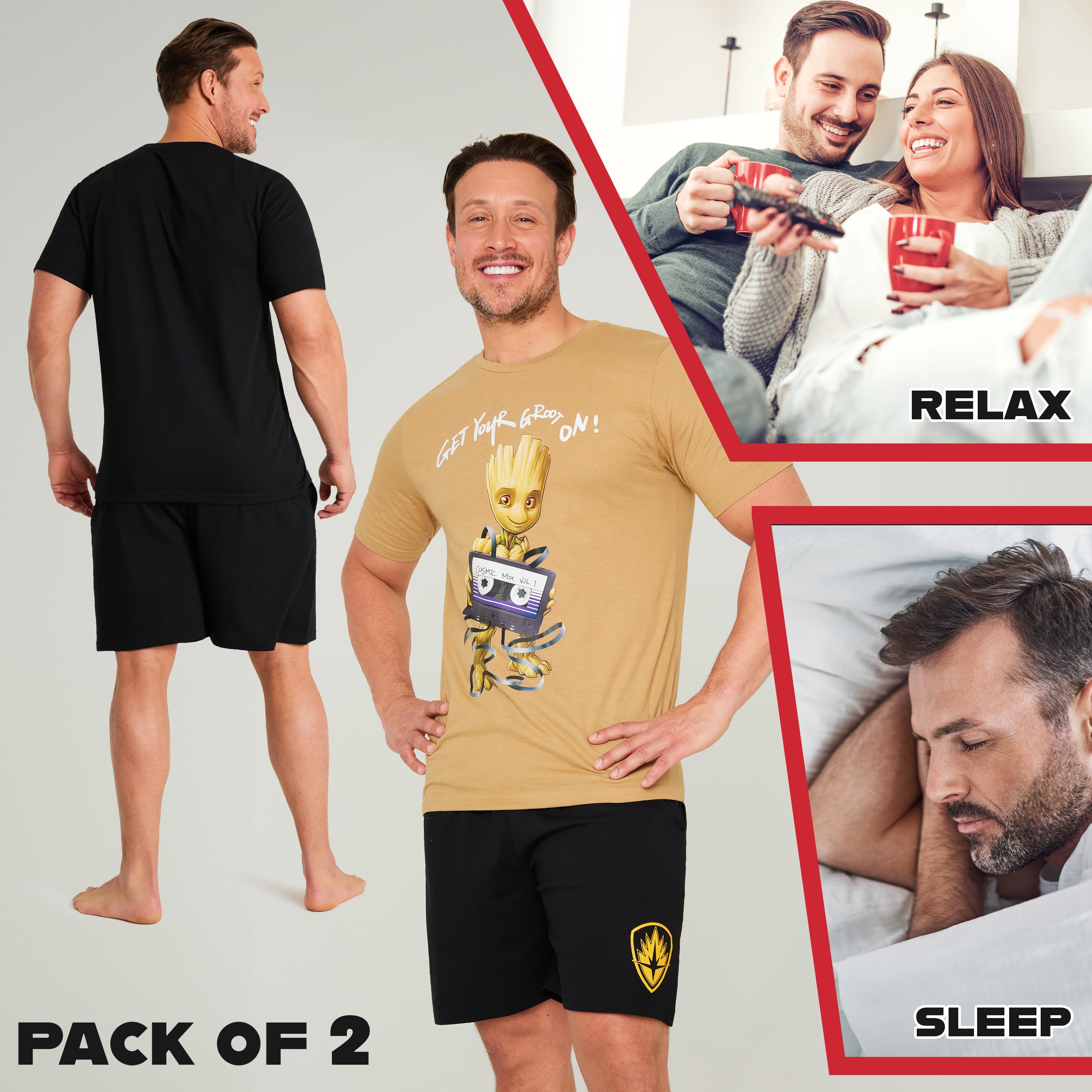 Marvel Mens Short Pyjamas Set - Get Trend