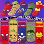 Marvel Boys Ankle Socks, Soft and Breathable Socks Pack of 5 - Boys Gifts - Get Trend