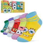 SPONGEBOB SQUAREPANTS Mens Ankle Socks, Soft and Breathable Socks Pack of 5 - Get Trend