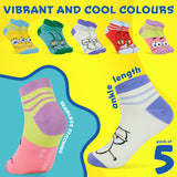 SPONGEBOB SQUAREPANTS Mens Ankle Socks, Soft and Breathable Socks Pack of 5 - Get Trend