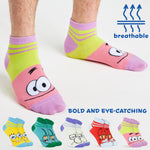 SPONGEBOB SQUAREPANTS Mens Ankle Socks, Soft and Breathable Socks Pack of 5 - Get Trend