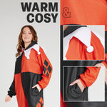 DC Comics Harley Quinn Womens Fleece Onesie with Hood, Fleece Loungewear - Get Trend