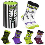 BEETLEJUICE Men's Novelty Calf Length Socks, Pack of 5 Funny Socks - Gifts for Him - Get Trend