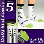 BEETLEJUICE Men's Novelty Calf Length Socks, Pack of 5 Funny Socks - Gifts for Him - Get Trend