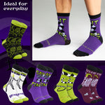 BEETLEJUICE Men's Novelty Calf Length Socks, Pack of 5 Funny Socks - Gifts for Him - Get Trend