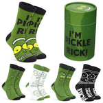 Rick and Morty Mens Calf Length Socks, Pack of 5 Soft Breathable Funny Socks - Gifts for Men - Get Trend