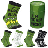 Rick and Morty Mens Calf Length Socks, Pack of 5 Soft Breathable Funny Socks - Gifts for Men - Get Trend