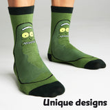 Rick and Morty Mens Calf Length Socks, Pack of 5 Soft Breathable Funny Socks - Gifts for Men - Get Trend