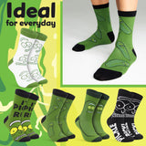 Rick and Morty Mens Calf Length Socks, Pack of 5 Soft Breathable Funny Socks - Gifts for Men - Get Trend
