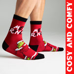 The Grinch Socks Men Multipack Calf Length Socks Teenagers Soft Breathable Funny Cute Christmas Gifts Secret Santa Stocking Stuffers - Get Trend