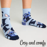 Disney Stitch Womens Calf Length Socks for Women Teenagers Soft Stretchy Socks Pack of 5 - Gifts for Women - Get Trend