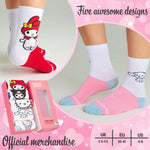Hello Kitty Women's Novelty Calf Socks, Soft and Breathable Pack of 5 - Gifts for Her - Get Trend