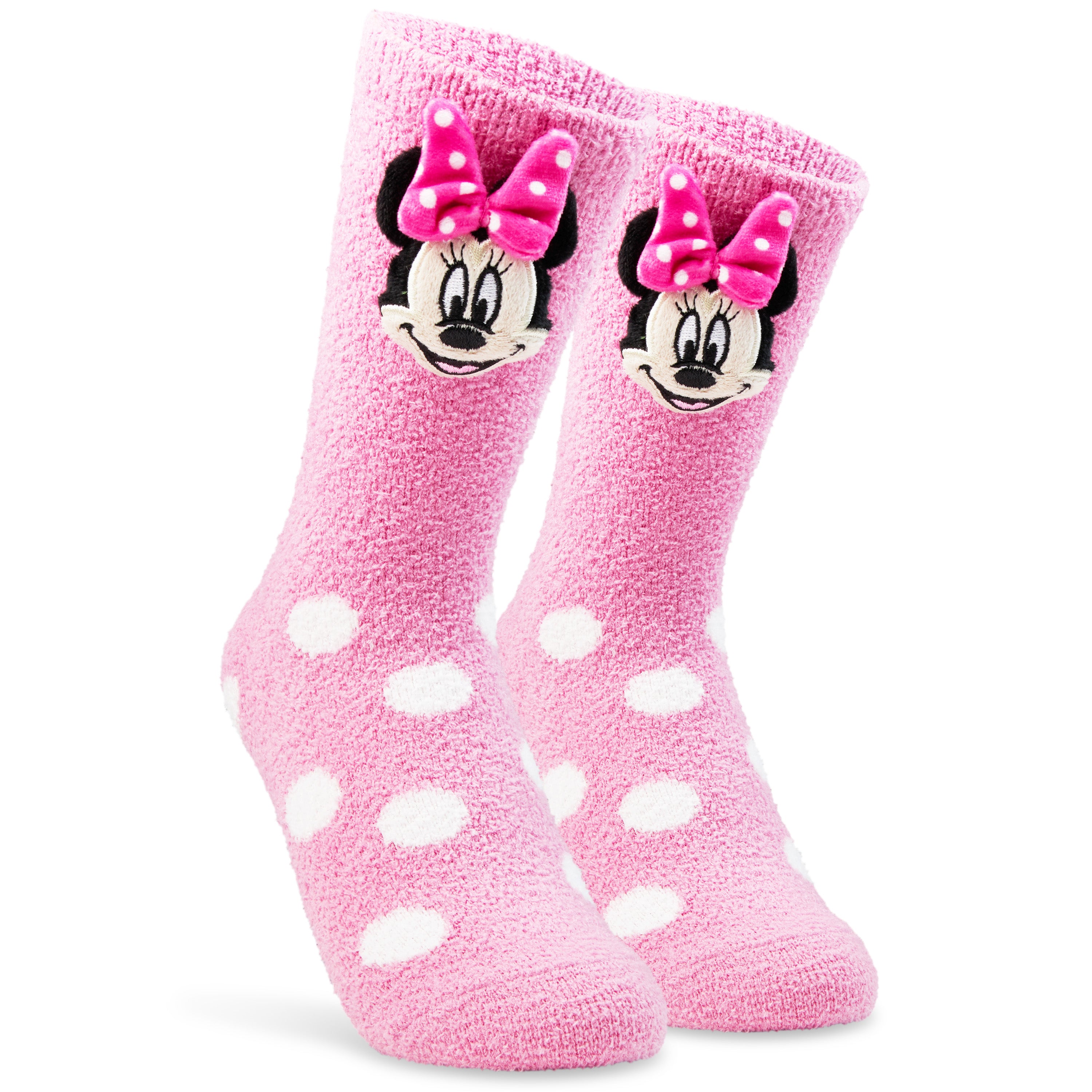 Disney Womens Fluffy Slipper Socks, Non Slip Bed Socks Gifts for