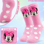Disney Womens Fluffy Slipper Socks, Non Slip Bed Socks - Gifts for Her - Get Trend