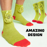 The Grinch Men's Fluffy Slipper Socks, Non-Slip - Gifts for Him - Get Trend