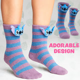 Disney Womens Fluffy Slipper Socks, Non Slip Bed Socks - Gifts for Her - Get Trend