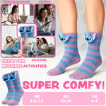 Disney Womens Fluffy Slipper Socks, Non Slip Bed Socks - Gifts for Her - Get Trend