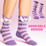 Disney Womens Fluffy Slipper Socks, Non Slip Bed Socks - Gifts for Her - Get Trend