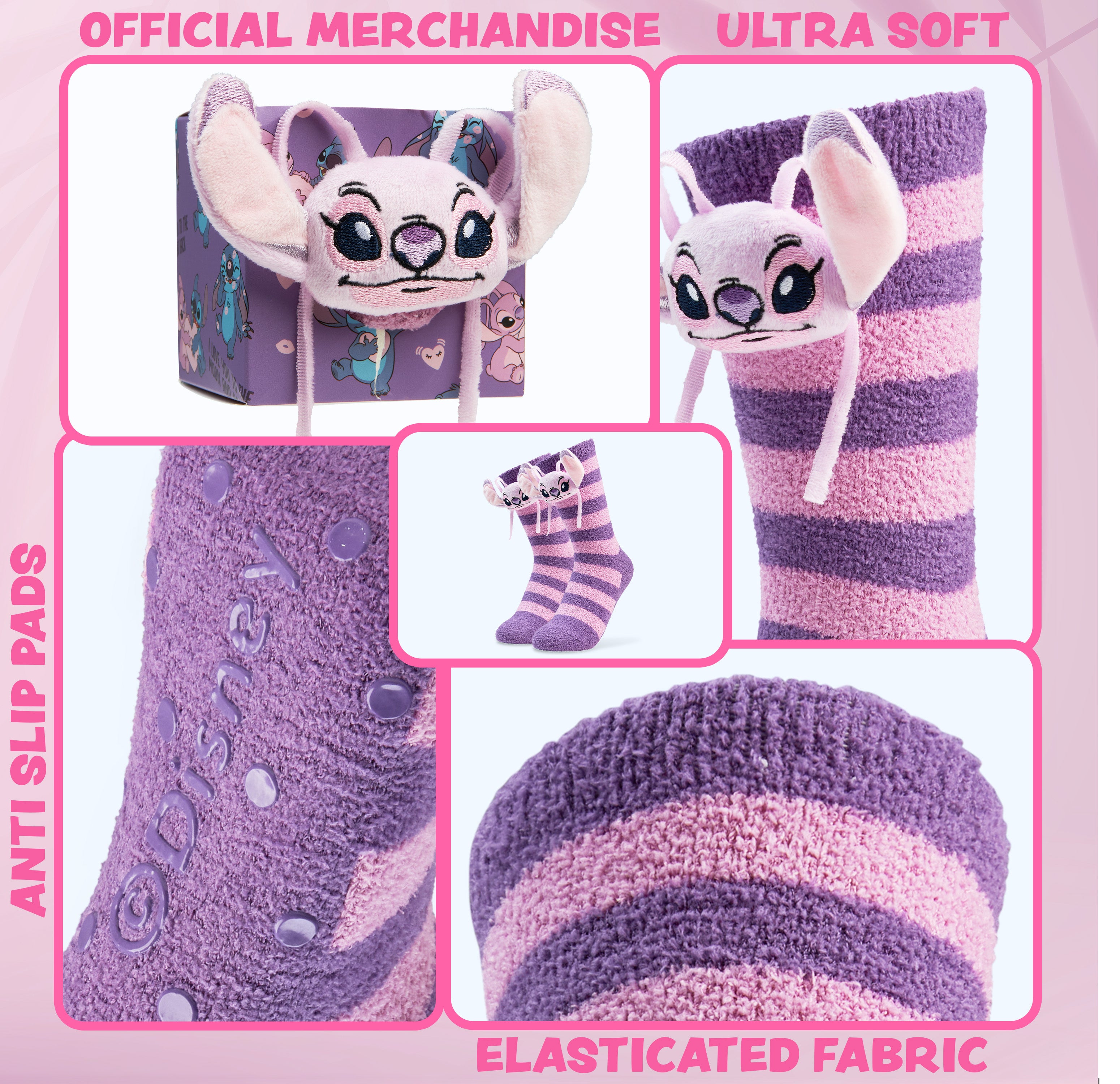 Disney Womens Fluffy Slipper Socks, Non Slip Bed Socks - Gifts for Her - Get Trend