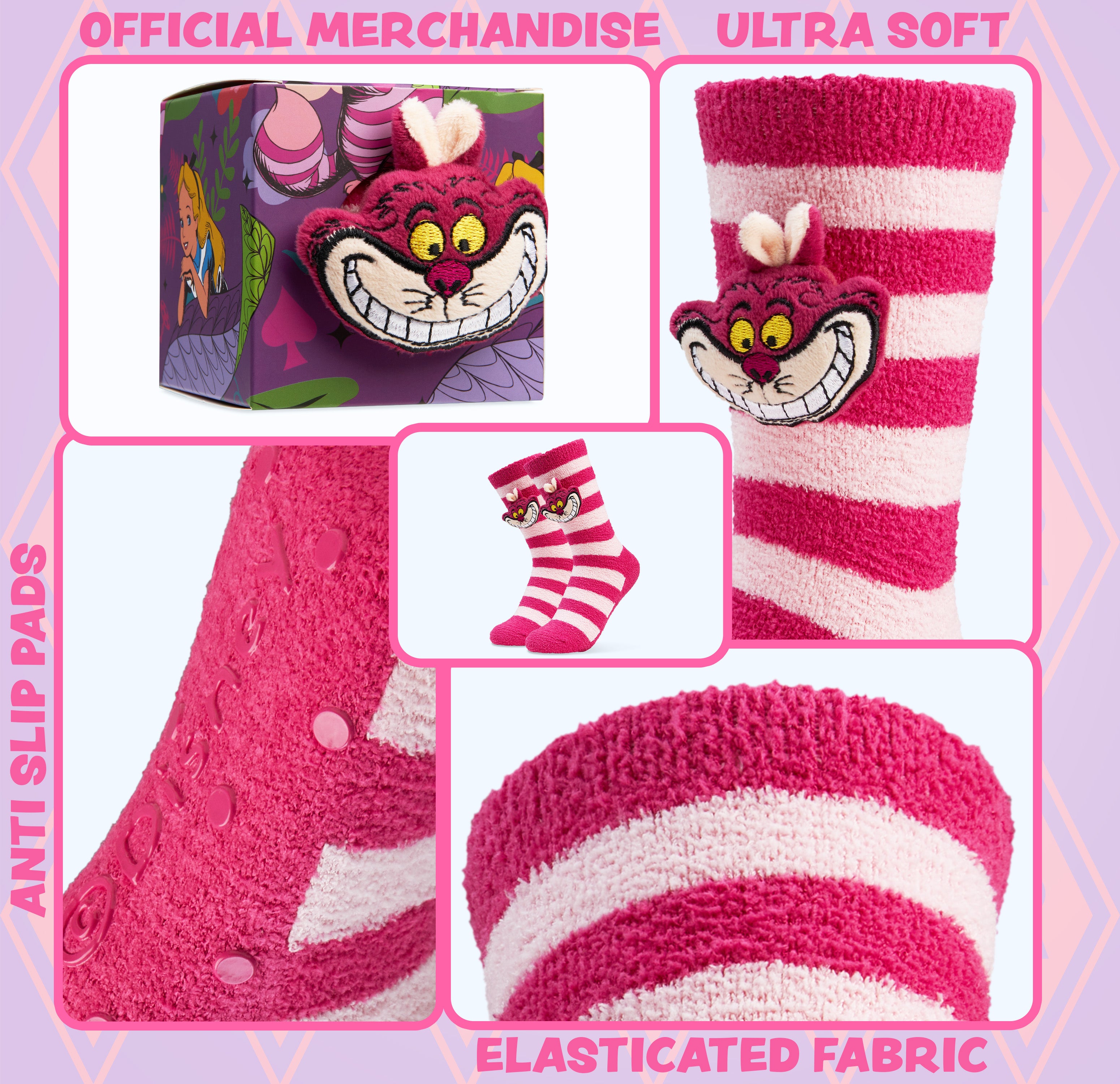 Disney Womens Fluffy Slipper Socks, Non Slip Bed Socks - Gifts for Her - Get Trend