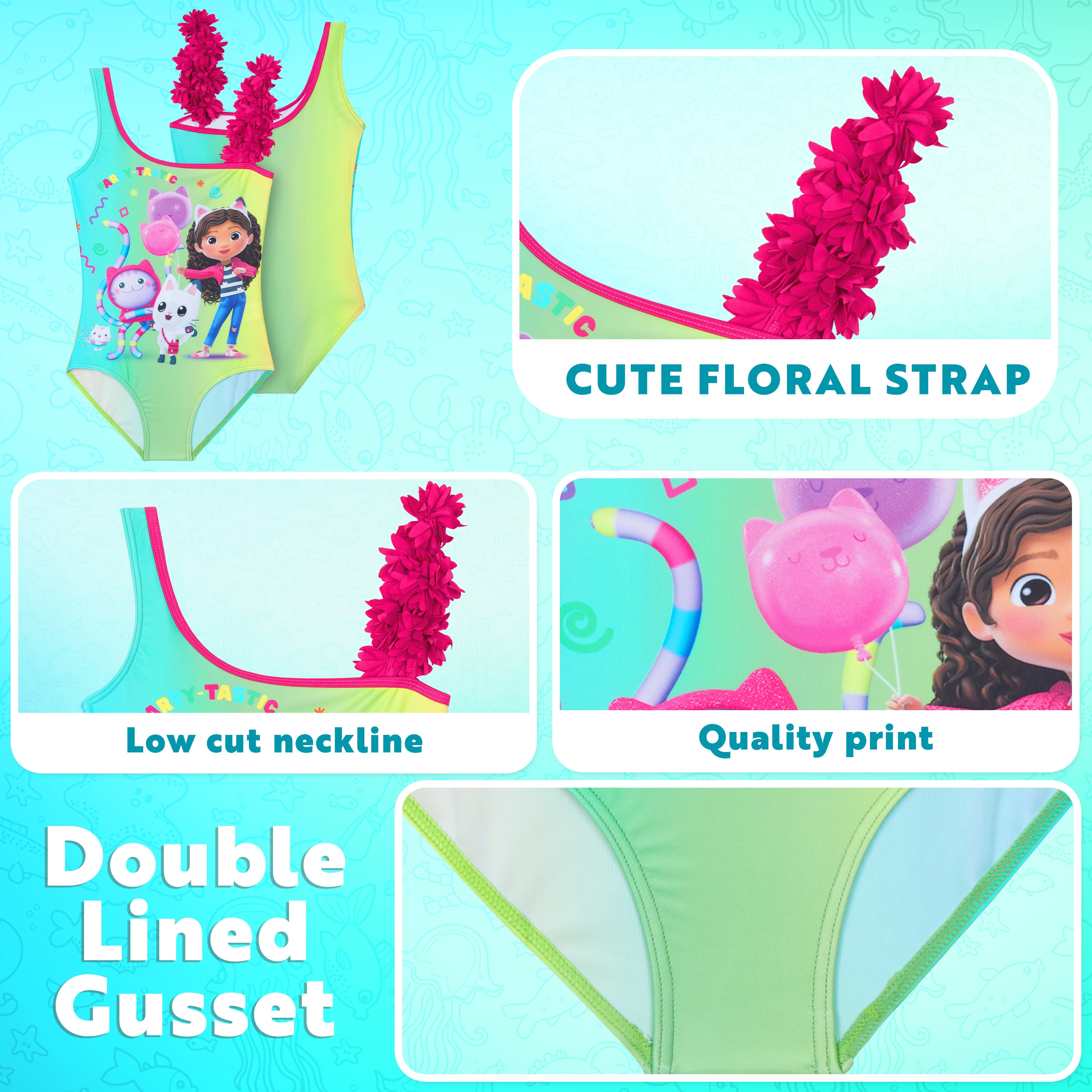 Get Trend Girls Swimming Costume Stretchy One Piece Swimsuit Comfortable Teenagers Swimwear for Beach Pool Holiday Essentials - Get Trend