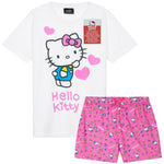 Hello Kitty PJs for Girls Short Sleeve Pyjamas Set for Kids Teenagers Kawaii Lounge Sets Nightwear Soft Comfy Sleepwear Gifts for Girls - Get Trend