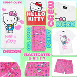 Hello Kitty PJs for Girls Short Sleeve Pyjamas Set for Kids Teenagers Kawaii Lounge Sets Nightwear Soft Comfy Sleepwear Gifts for Girls - Get Trend