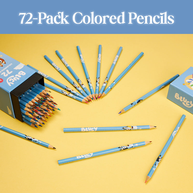 Bluey Colouring Pencils for Kids - 72 Pencils Colouring Box - Get Trend