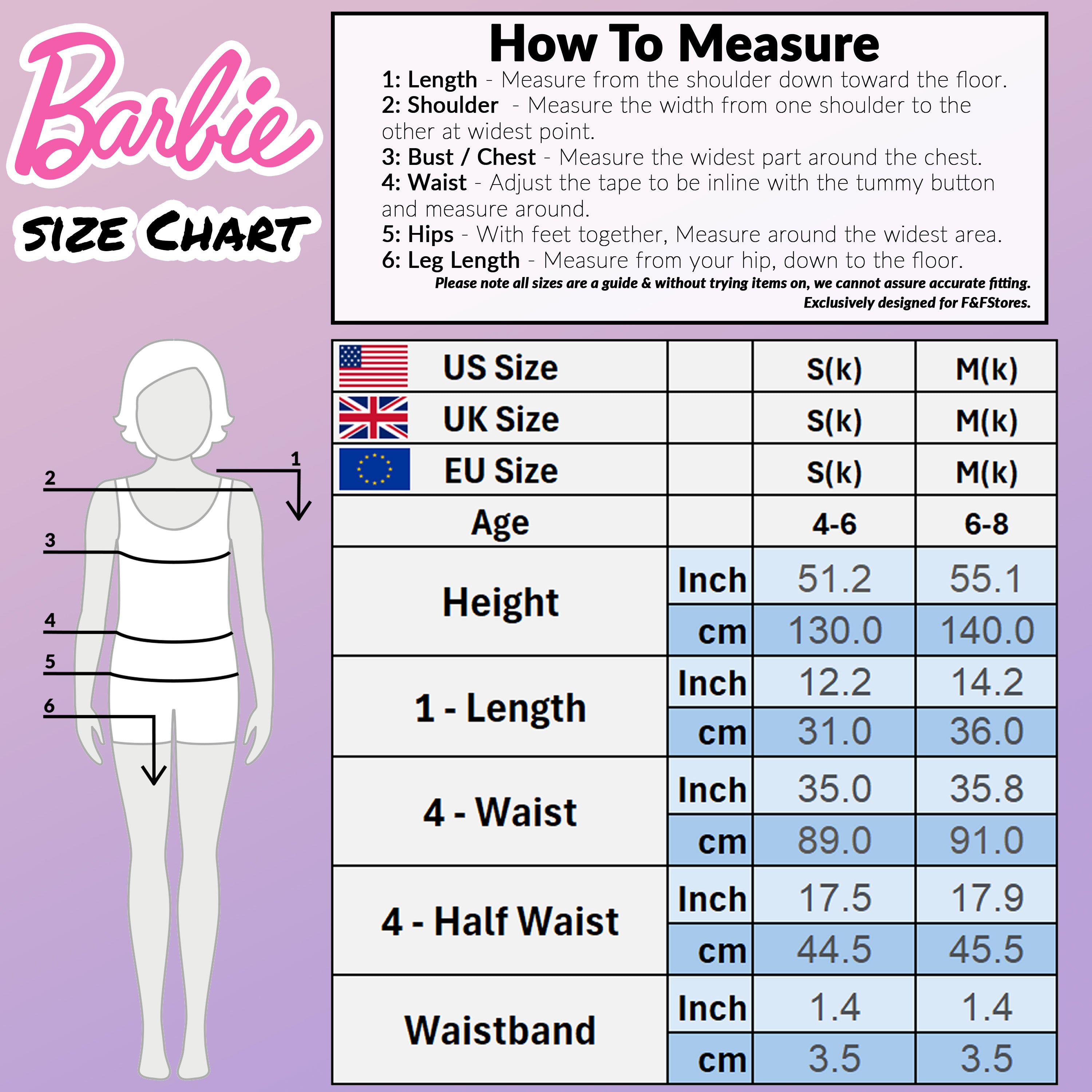 Barbie Girls Tutu Skirt, Mesh 2 Layers with Cotton Lining Skirt - Gifts for Girls - Get Trend