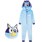 Bluey Boys Fleece Onesie with Hood, Cosy Loungewear - Gifts for Boys - Get Trend