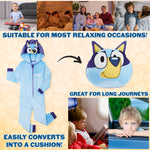 Bluey Boys Fleece Onesie with Hood, Cosy Loungewear - Gifts for Boys - Get Trend