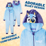 Bluey Boys Fleece Onesie with Hood, Cosy Loungewear - Gifts for Boys - Get Trend
