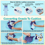Bluey Boys Fleece Onesie with Hood, Cosy Loungewear - Gifts for Boys - Get Trend