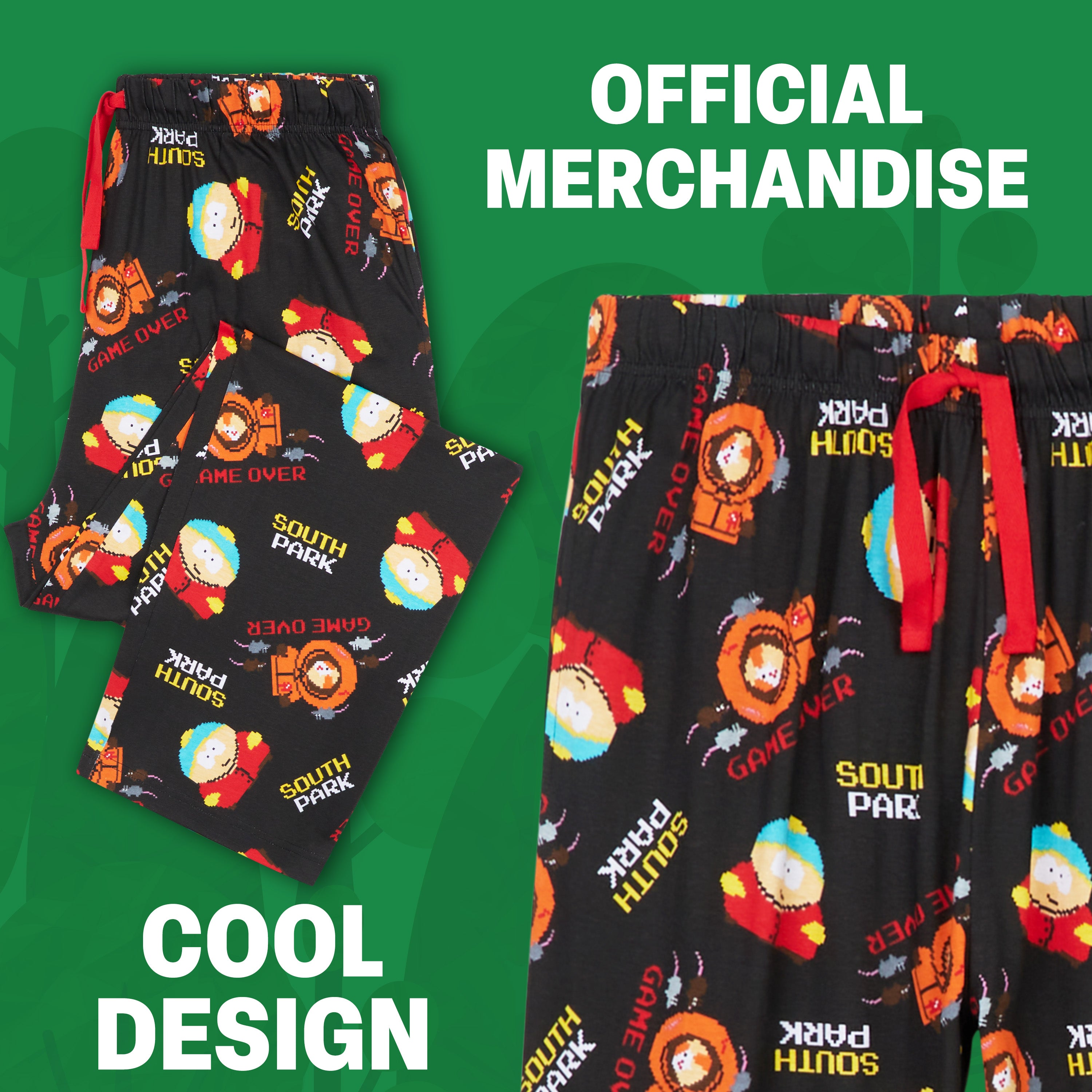 South Park Mens Pyjama Bottoms - Comfy PJs Loungewear Trousers - Funny Gifts for Him - Get Trend