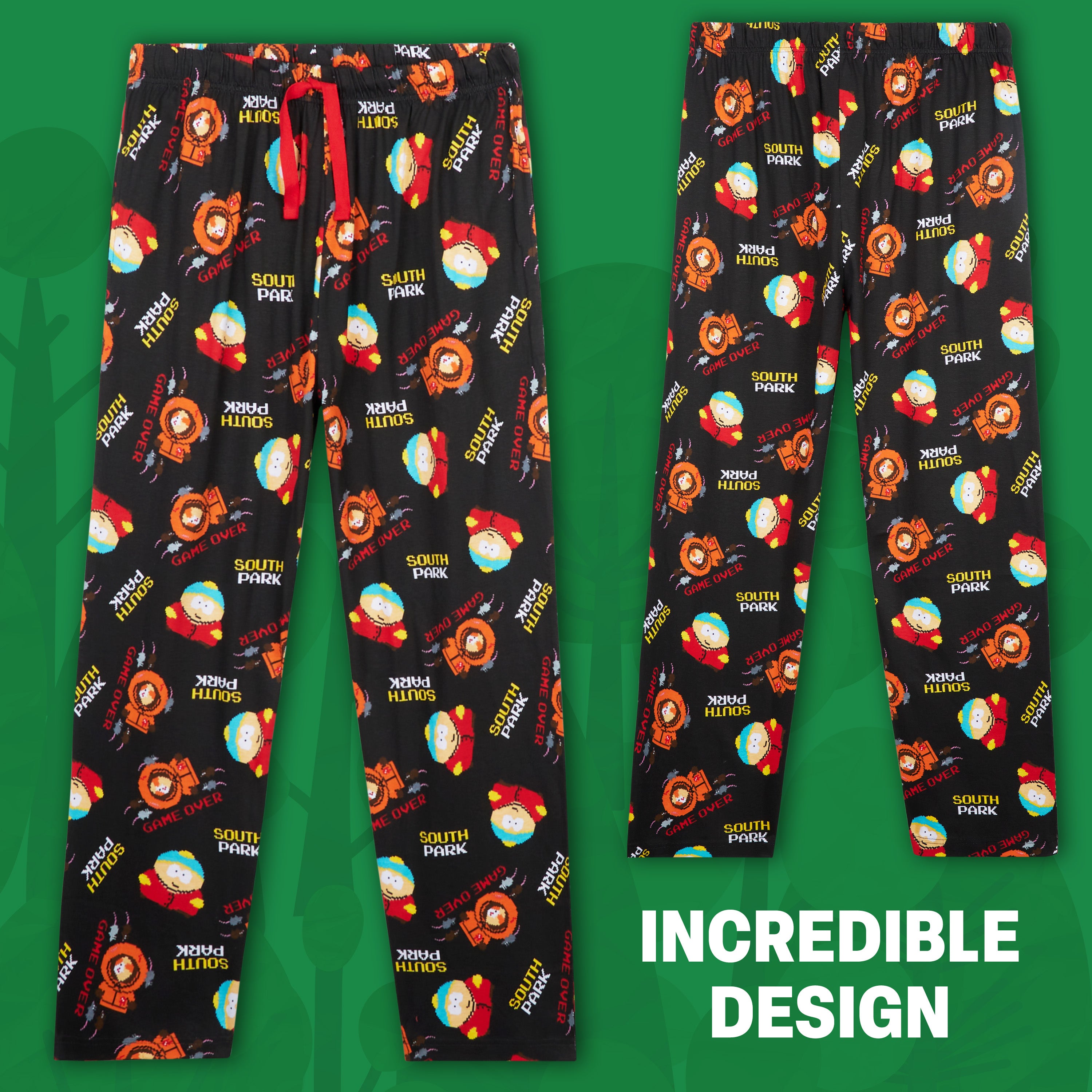 South Park Mens Pyjama Bottoms - Comfy PJs Loungewear Trousers - Funny Gifts for Him - Get Trend