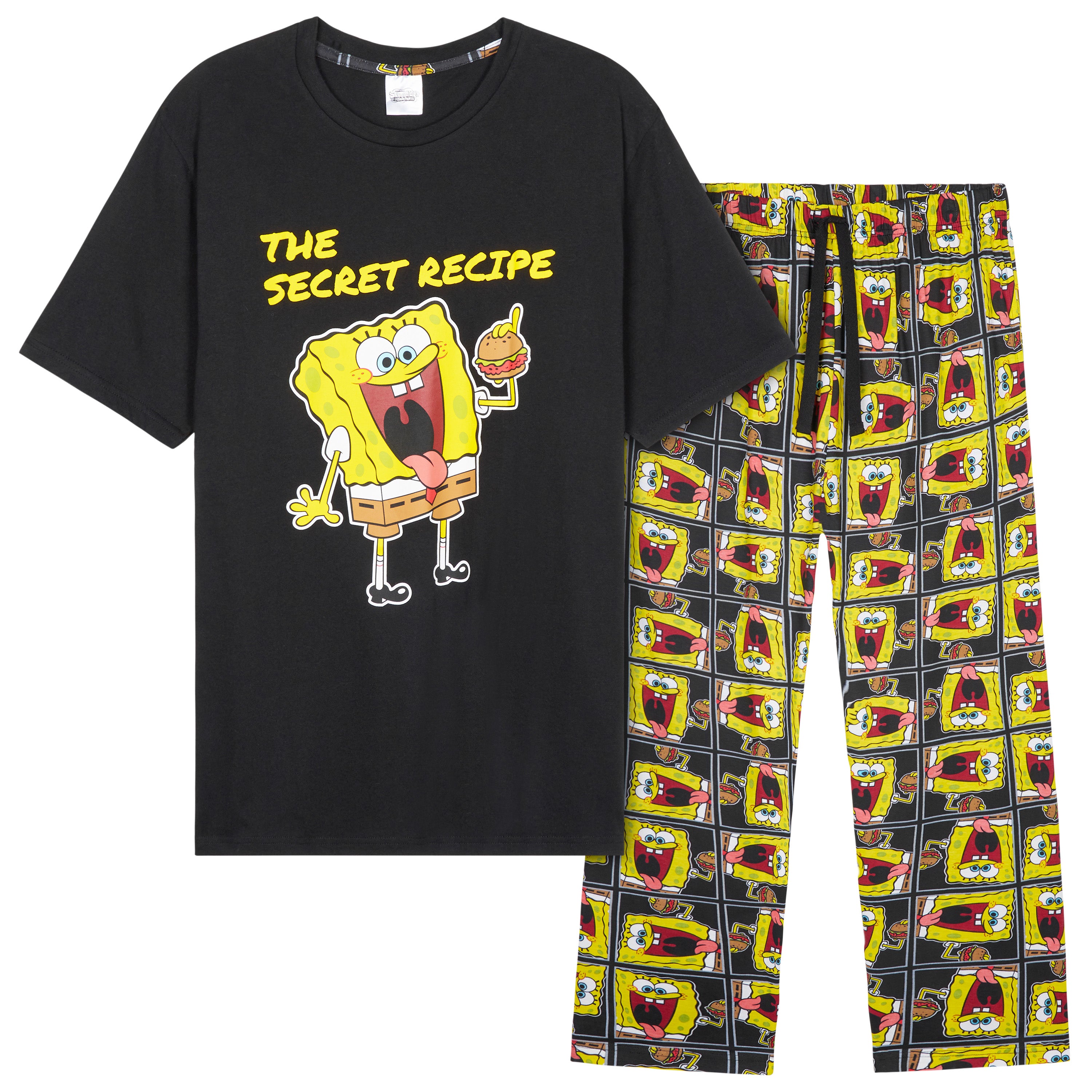 SPONGEBOB SQUAREPANTS Mens Pyjama Set Sleepwear - Get Trend