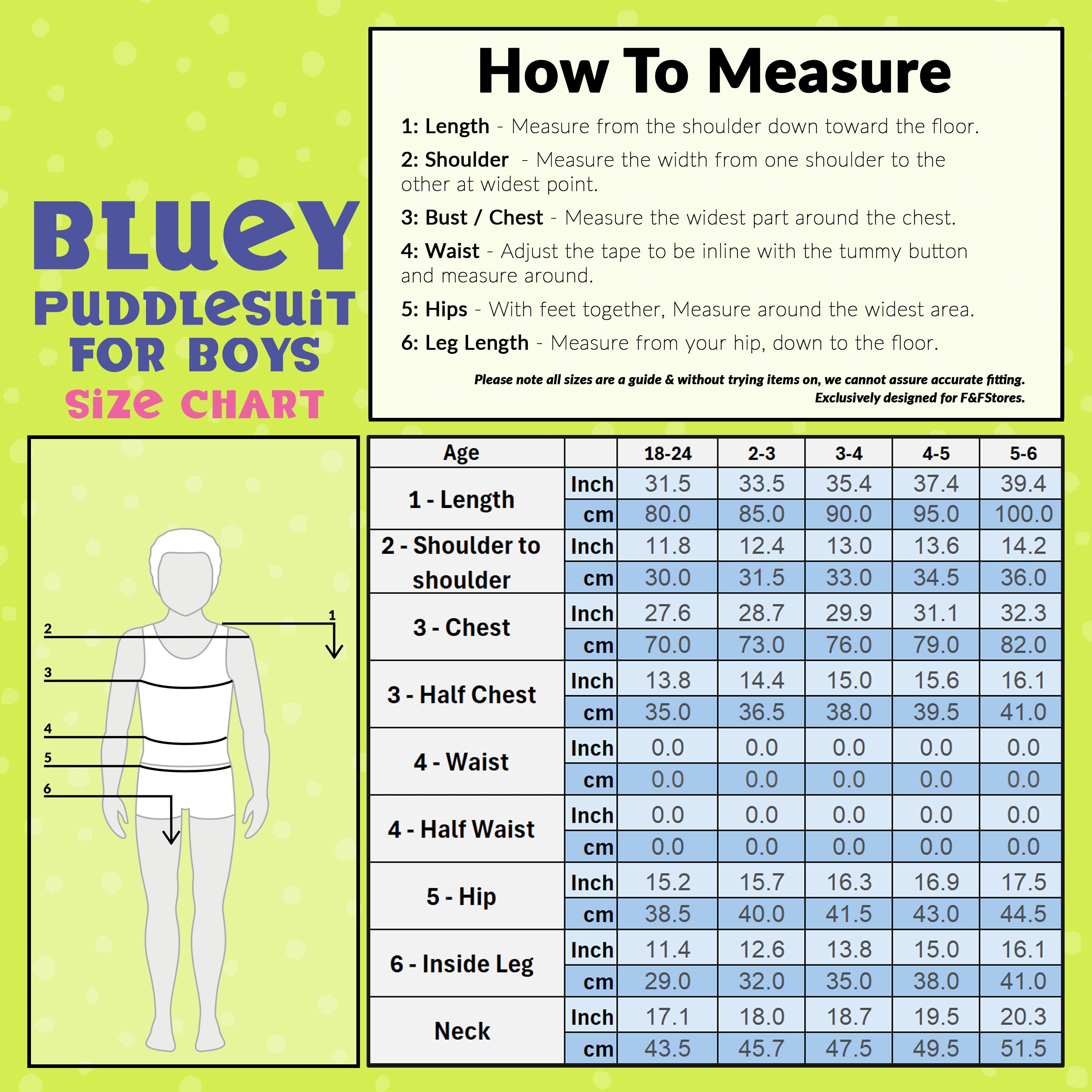 Bluey Puddle Suit Boys Waterproof All in One Rainsuit Kids with Hood Fleece Lined Outdoor Rainwear - Get Trend