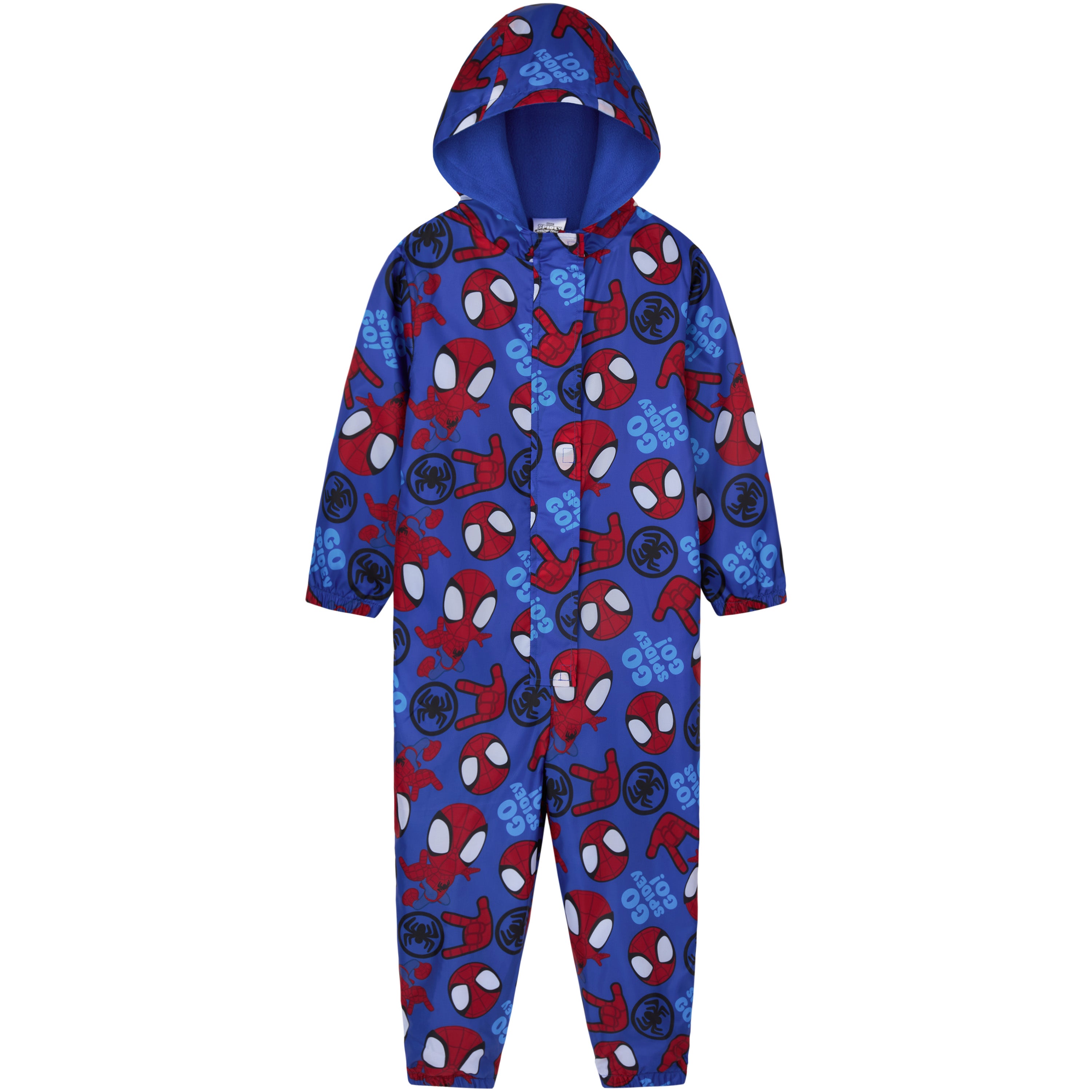 Marvel Spidey Puddle Suit Boys Toddlers Hooded Water Resistant Paddle Overalls - Get Trend