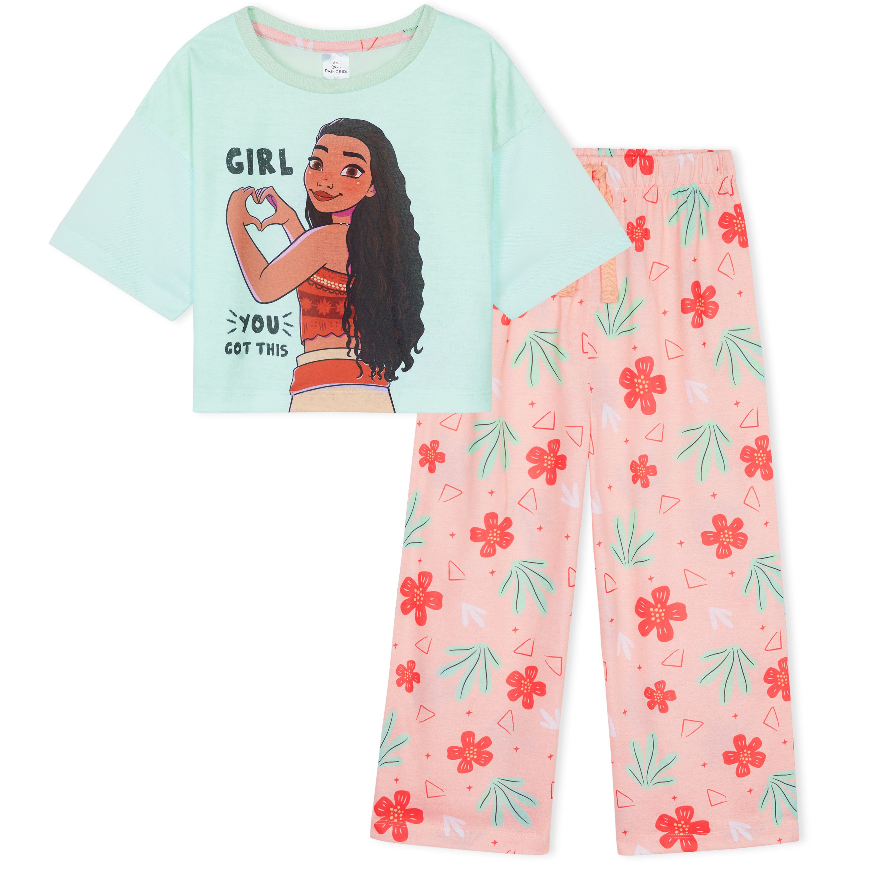 Disney Moana Girls Pyjamas Set for Kids Teenagers, Comfy Sleepwear Loungewear - Get Trend
