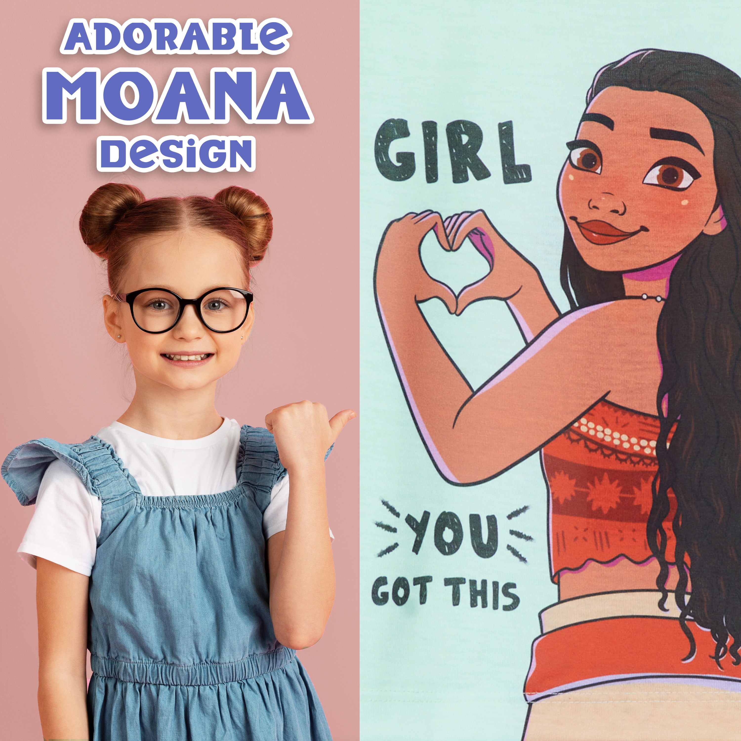 Disney Moana Girls Pyjamas Set for Kids Teenagers, Comfy Sleepwear Loungewear - Get Trend