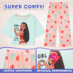 Disney Moana Girls Pyjamas Set for Kids Teenagers, Comfy Sleepwear Loungewear - Get Trend