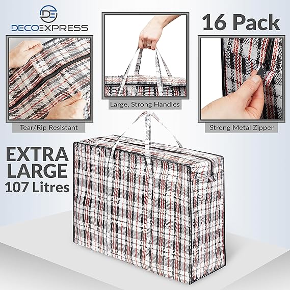 DECO EXPRESS Laundry Bags Large - XXL Pack of 16 - Get Trend