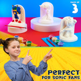 SONIC THE HEDGEHOG Paint Your Own Figures Set of 3 - DIY Crafts Art Set - Get Trend