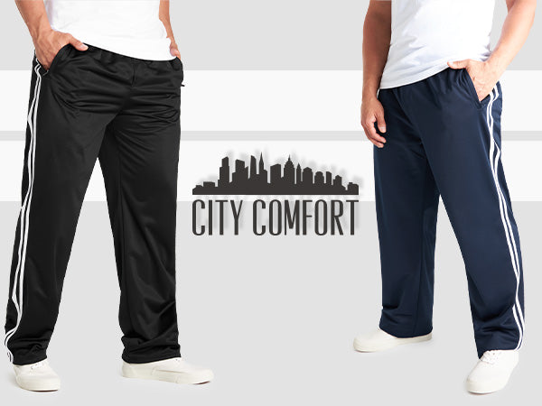 CityComfort Tracksuit Bottoms Men, Joggers with Zip Pockets