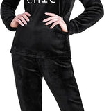 CityComfort Fleece Womens Pyjamas Set Long Sleeve Fluffy Loungewear Adults Teenagers, Winter PJs Warm Nightwear, Gifts for Her - Get Trend