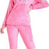 CityComfort Fleece Womens Pyjamas Set Long Sleeve Fluffy Loungewear Adults Teenagers, Winter PJs Warm Nightwear, Gifts for Her - Get Trend