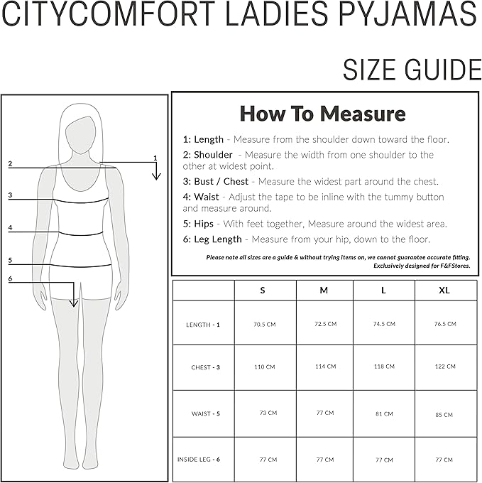 CityComfort Fleece Womens Pyjamas Set Long Sleeve Fluffy Loungewear Adults Teenagers, Winter PJs Warm Nightwear, Gifts for Her - Get Trend