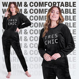 CityComfort Fleece Womens Pyjamas Set Long Sleeve Fluffy Loungewear Adults Teenagers, Winter PJs Warm Nightwear, Gifts for Her - Get Trend