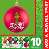 The Grinch Tree Baubles Christmas Decorations Pack of 10 Festive Hanging Ornament - Get Trend